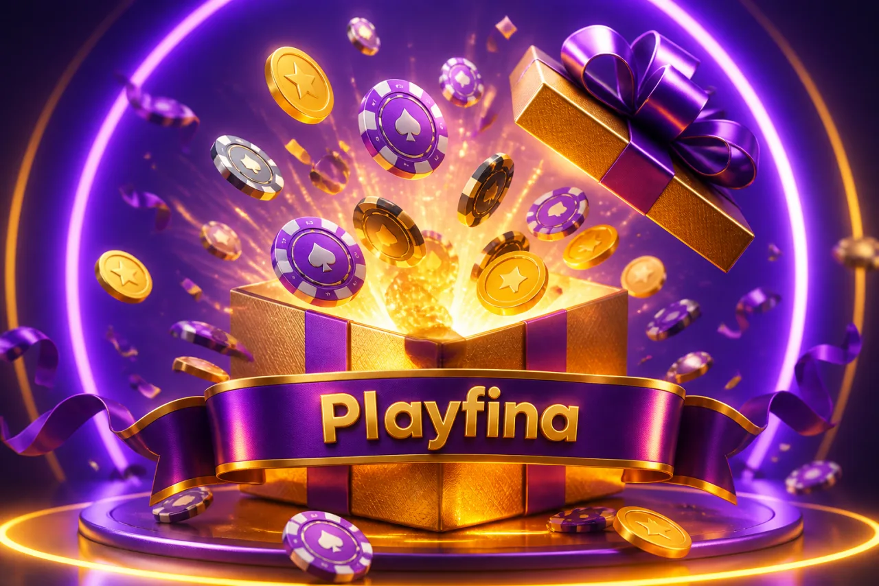 Playfina welcome bonus package with free spins and casino chips
